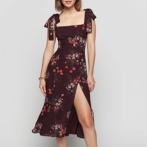 NWT Reformation Twilight Bow Straps Midi Dress Emmeline - size 2